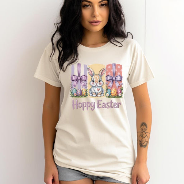 Happy Easter Bunny Shirt, Cute Easter Graphic Tee, Spring Pastel Comfort Colors 1717 T-Shirt