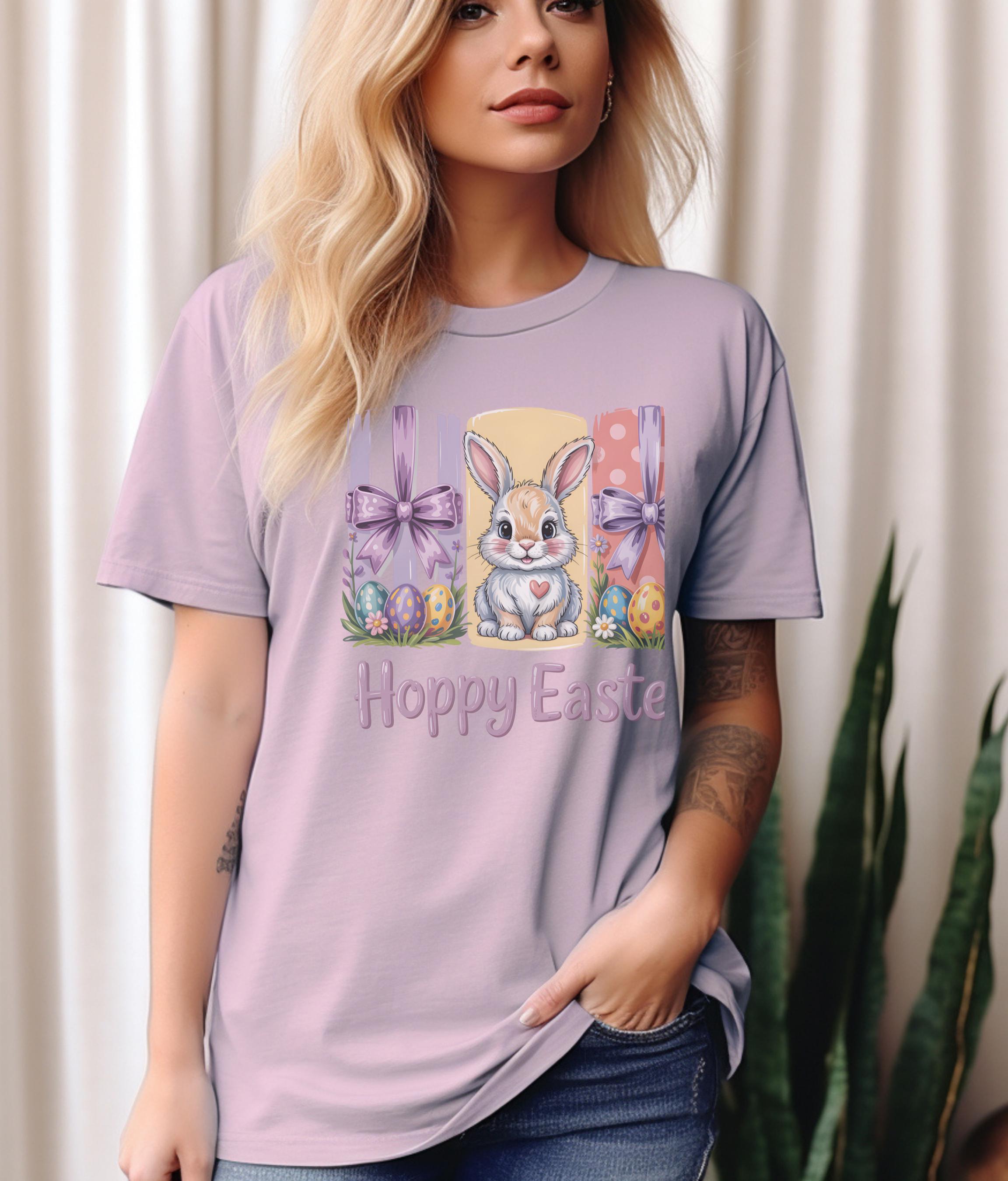 Happy Easter Bunny Shirt, Cute Easter Graphic Tee, Spring Pastel Comfort Colors 1717 T-Shirt