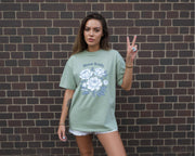 Bloom Boldly Shirt, Floral Graphic Tee for Women, Inspirational Spring Comfort Colors 1717 T-Shirt