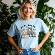 Back Roads Southbound & Shameless Shirt, Funny Farm Graphic Tee, Country Girl Western Barnyard T-Shirt