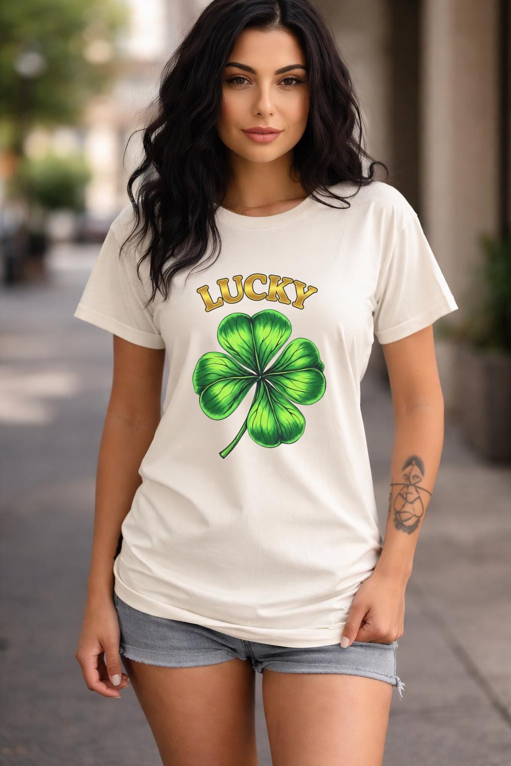 Lucky Shamrock Shirt, St Patricks Day Comfort Colors Tee, Irish Clover Graphic T-Shirt