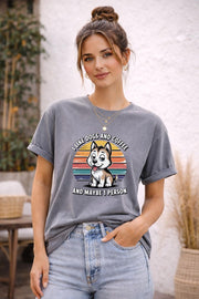 I Like Dogs and Coffee T-Shirt | Funny Dog Lover Tee | Comfort Colors Graphic Shirt | Introvert Humor Top