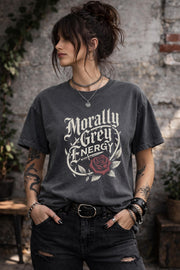 Morally Grey Energy Shirt, Dark Romance Shirt, Gothic Romance Tee, Booktok Reader Shirt, Dark Feminine Aesthetic Shirt, Romance Reader Gift