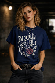 Morally Grey Energy Shirt, Dark Romance Shirt, Gothic Romance Tee, Booktok Reader Shirt, Dark Feminine Aesthetic Shirt, Romance Reader Gift