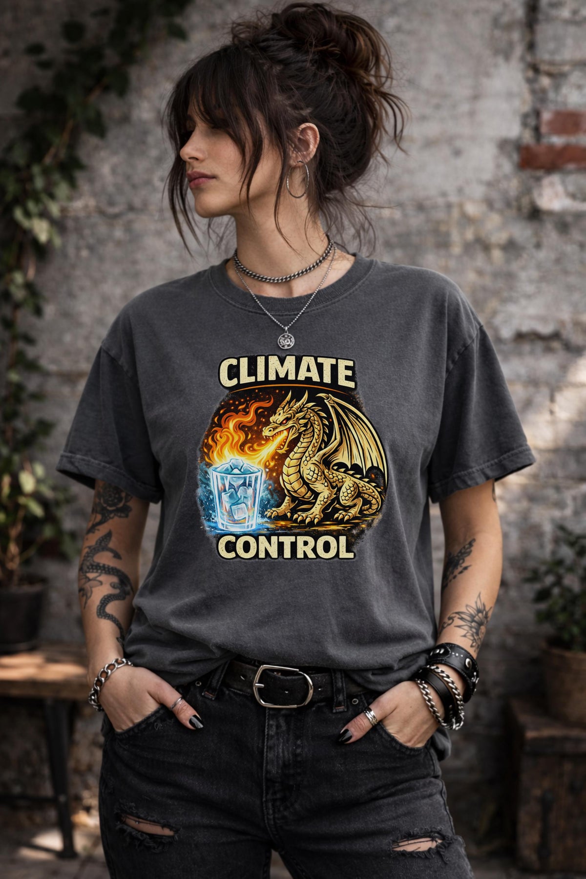Climate Control Dragon Shirt, Funny Protest Tee, Dragon Graphic Shirt, Social Justice Shirt, Activist Humor Tee, Fantasy Dragon Shirt