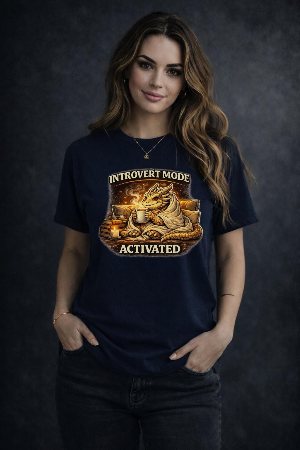Introvert Mode Activated Shirt, Cozy Dragon Shirt, Introvert Shirt, Emotional Support Dragon Tee, Fantasy Dragon Shirt, Book Lover Gift
