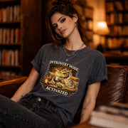 Introvert Mode Activated Shirt, Cozy Dragon Shirt, Introvert Shirt, Emotional Support Dragon Tee, Fantasy Dragon Shirt, Book Lover Gift