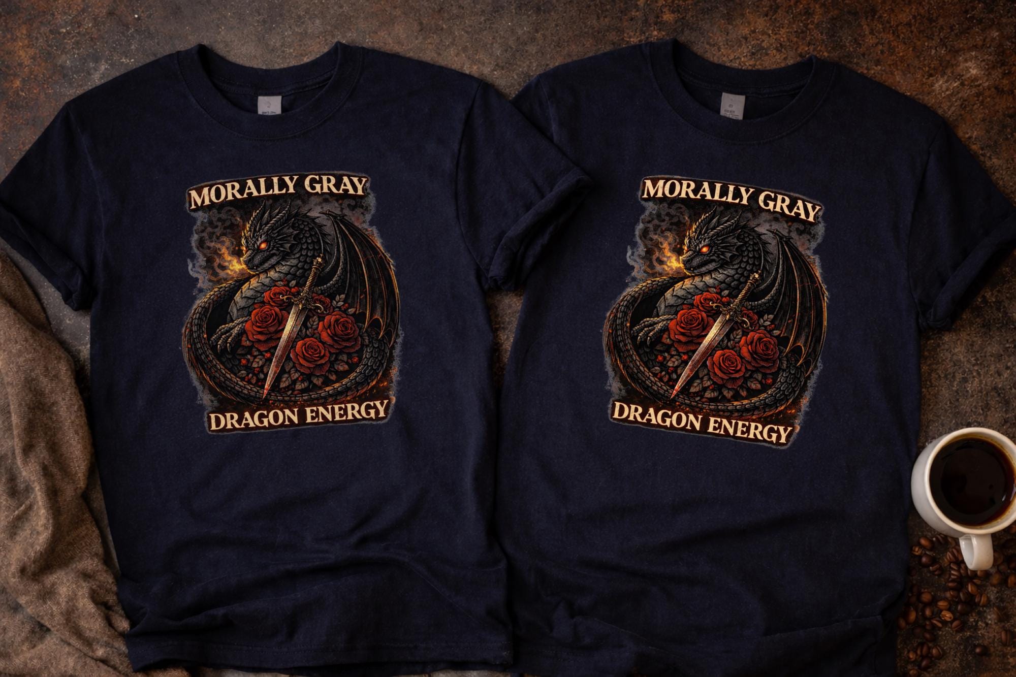 Morally Gray Dragon Energy Shirt, Dark Romance Dragon Tee, Fantasy Dragon Shirt, Booktok Reader Shirt, Dragon Lover Gift