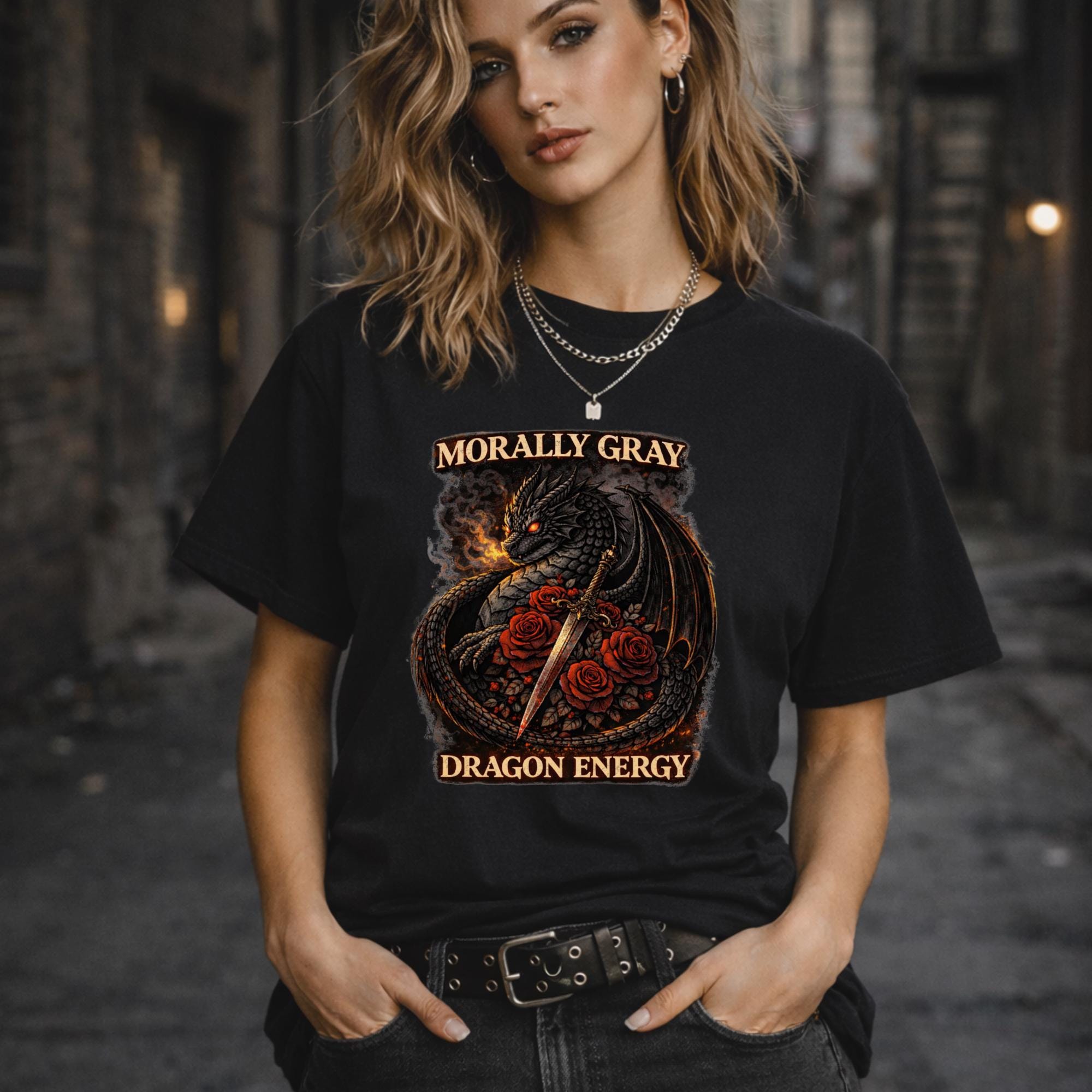 Morally Gray Dragon Energy Shirt, Dark Romance Dragon Tee, Fantasy Dragon Shirt, Booktok Reader Shirt, Dragon Lover Gift