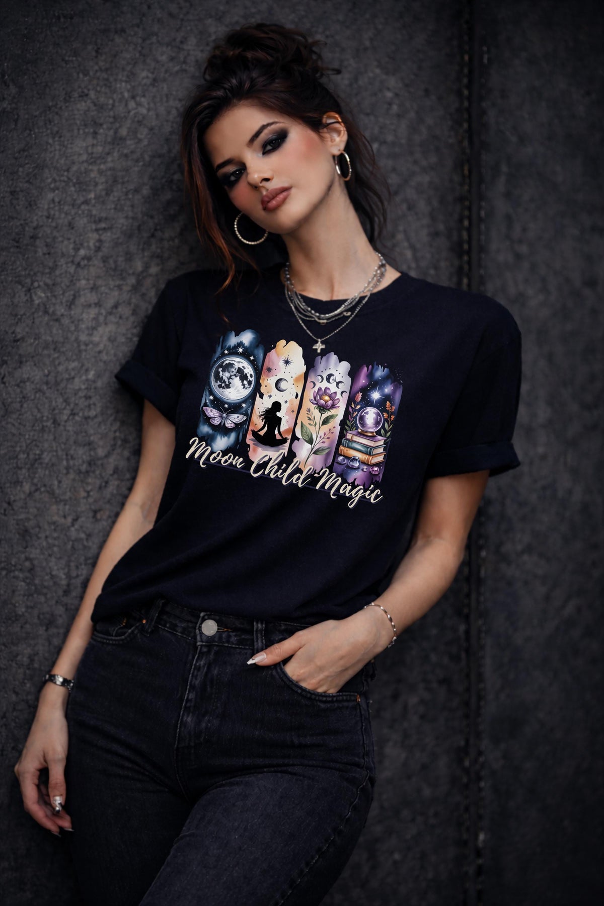 Moon Child Magic Shirt, Celestial Witchy Shirt, Moon Lover Tee, Mystic Astrology Shirt, Spiritual Boho Shirt, Tarot Moon Shirt