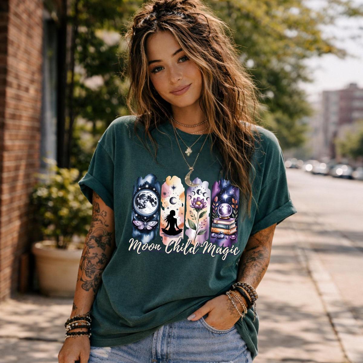 Moon Child Magic Shirt, Celestial Witchy Shirt, Moon Lover Tee, Mystic Astrology Shirt, Spiritual Boho Shirt, Tarot Moon Shirt