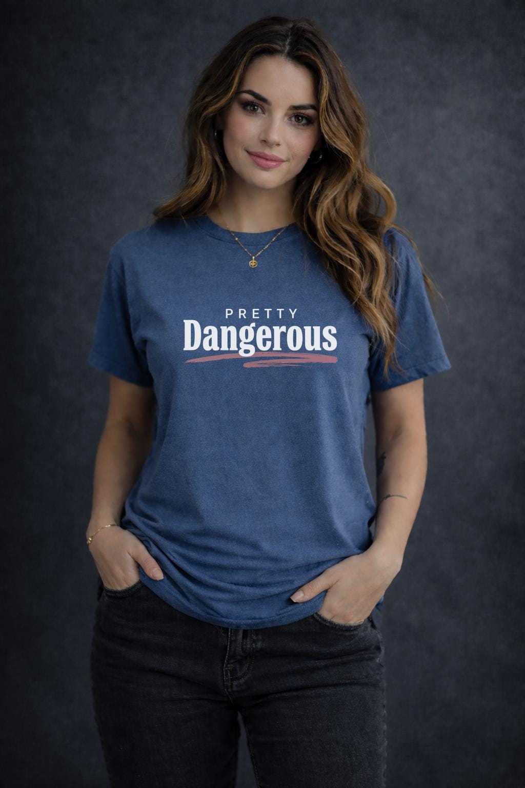 Pretty Dangerous Graphic Tee for Women, Dark Feminine Aesthetic Shirt, Bold Statement T Shirt, Edgy Street Style Top