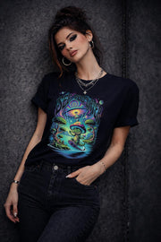 See You Later, After A While Crocodile Shirt, Psychedelic Tee, Trippy Mushroom Alligator T-Shirt, Surreal Festival Graphic
