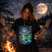 See You Later, After A While Crocodile Shirt, Psychedelic Tee, Trippy Mushroom Alligator T-Shirt, Surreal Festival Graphic