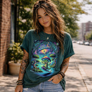 See You Later, After A While Crocodile Shirt, Psychedelic Tee, Trippy Mushroom Alligator T-Shirt, Surreal Festival Graphic