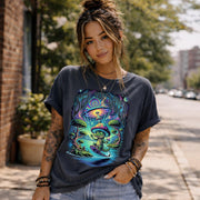 See You Later, After A While Crocodile Shirt, Psychedelic Tee, Trippy Mushroom Alligator T-Shirt, Surreal Festival Graphic