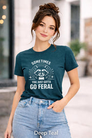 Mentally Feral Shirt, Funny Raccoon Graphic Tee, Chaotic Cute Meme T Shirt, Sassy Unhinged Humor Top