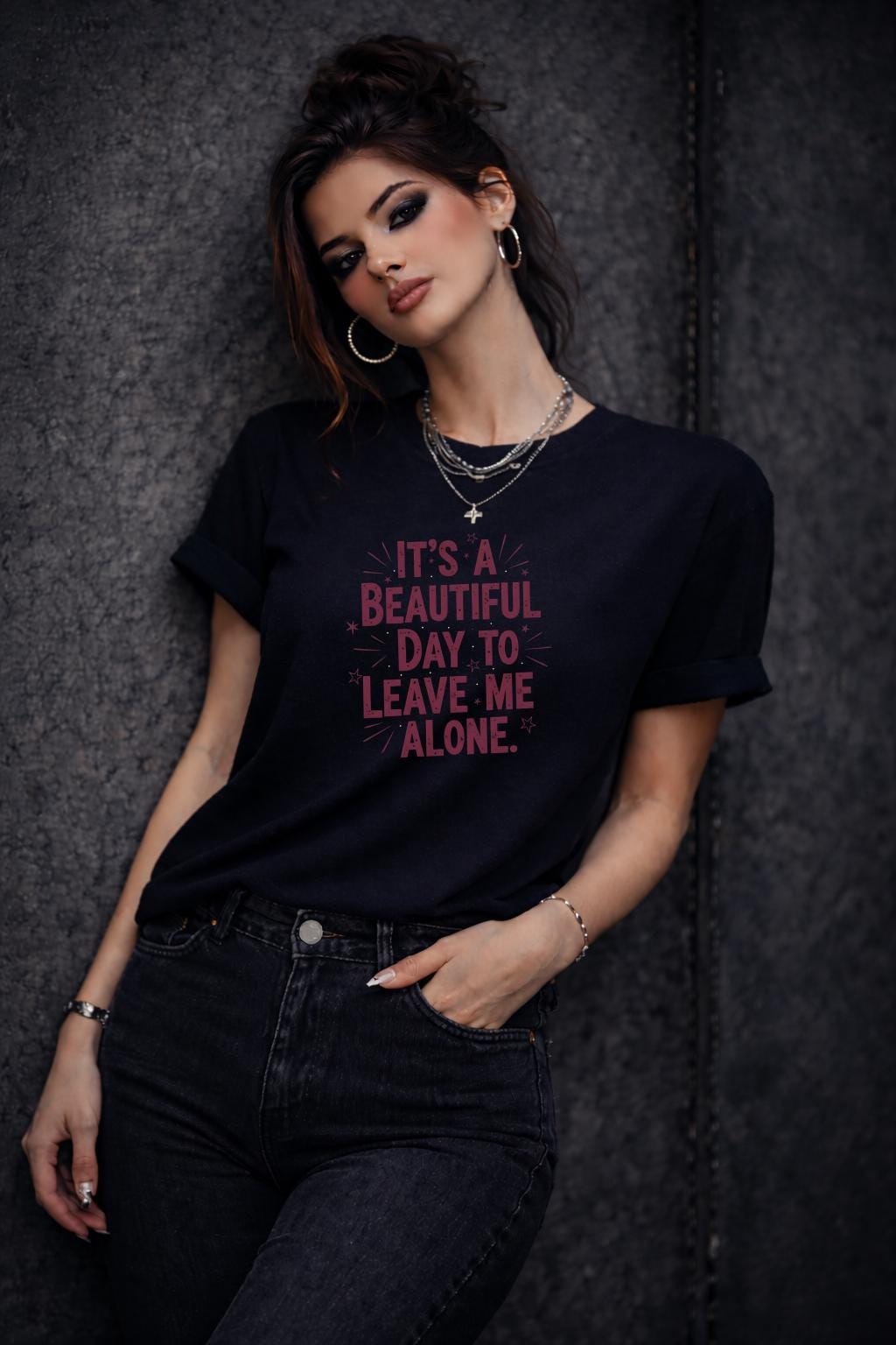 It’s a Beautiful Day to Leave Me Alone Shirt, Funny Introvert Tee, Sarcastic Quote Shirt for Women, Sassy Graphic T Shirt Gift