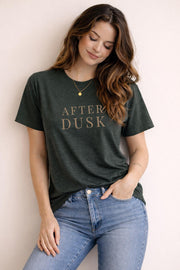 After Dusk Shirt, Minimalist Moody Aesthetic Tee, Literary Night Reader Shirt, Dark Academia Graphic Tee, Unisex Relaxed Fit