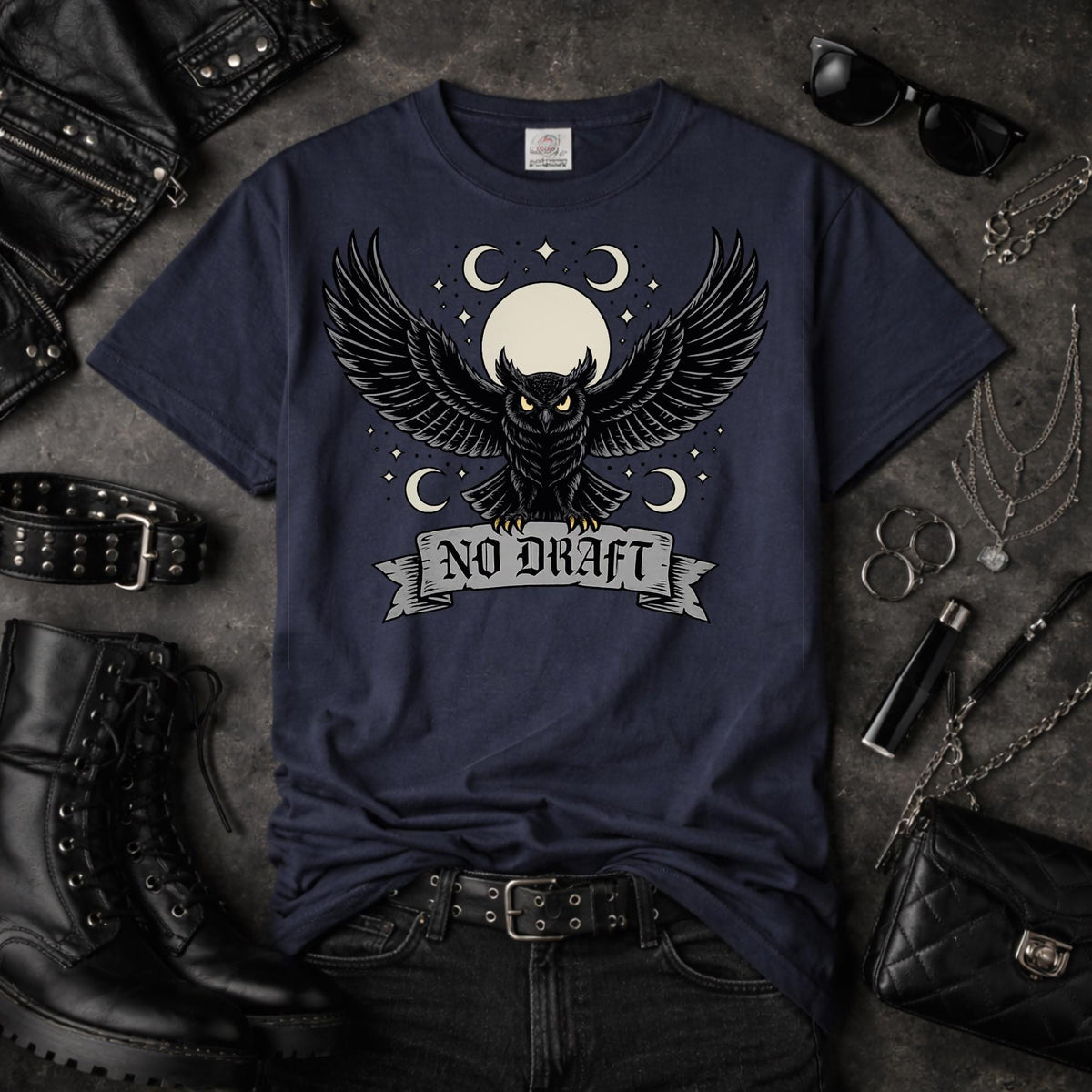 No Draft Owl Shirt, Anti Draft Protest Tee, Freedom Statement Shirt, Political Graphic Tee, Civil Liberty Shirt, Patriotic Freedom Apparel