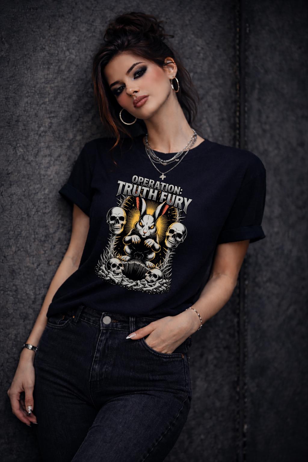 Operation Truth Fury Shirt, Down the Rabbit Hole Tee, Freedom Statement Shirt, Political Graphic Tee, Truth Seeker Shirt