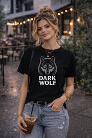 Dark Wolf Shirt – Gothic Wolf Graphic Tee – Fierce Wolf Head Shirt – Edgy Aesthetic Top – Wolf Lover Gift for Her