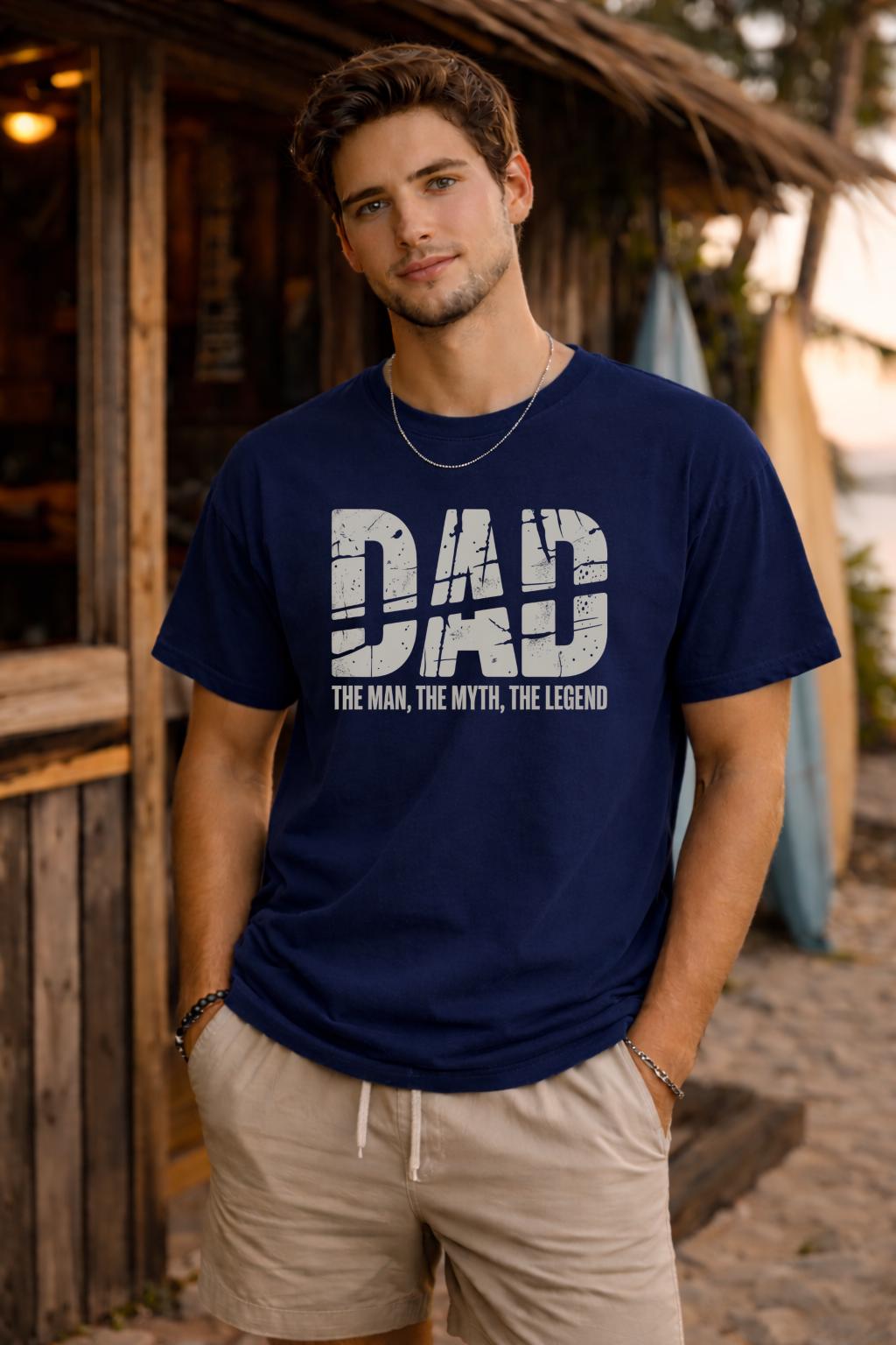 Dad The Man The Myth The Legend Shirt – Funny Father’s Day Tee – Gift for Dad – Classic Dad Graphic T-Shirt – Birthday Gift for Him