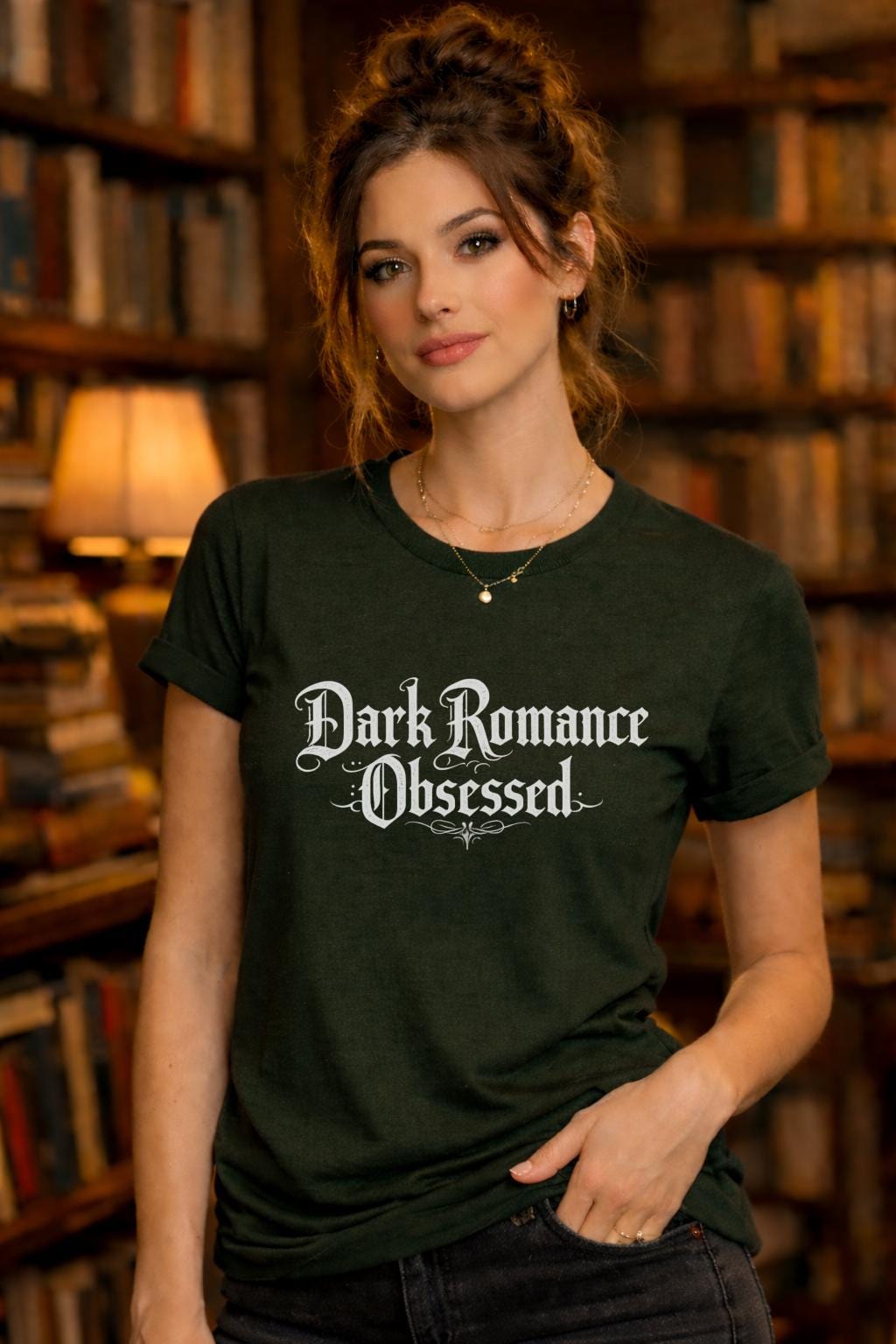 Dark Romance Obsessed Shirt, BookTok Reader Tee, Gothic Romance Book Shirt, Dark Academia Reader Gift, Book Lover Bella Canvas Tee