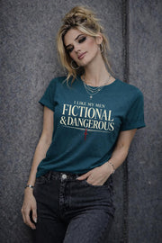 I Like My Men Fictional & Dangerous Shirt, Dark Romance Reader Tee, BookTok Romance Shirt, Villain Lover Tee, Gothic Book Lover Gift