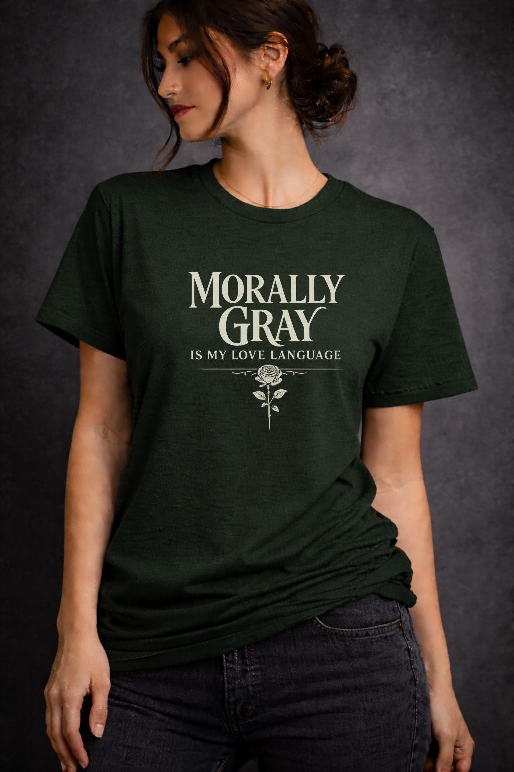 Morally Gray Is My Love Language Shirt, Dark Romance Reader Tee, Villain Lover Shirt, BookTok Romance Shirt, Gothic Book Lover Gift