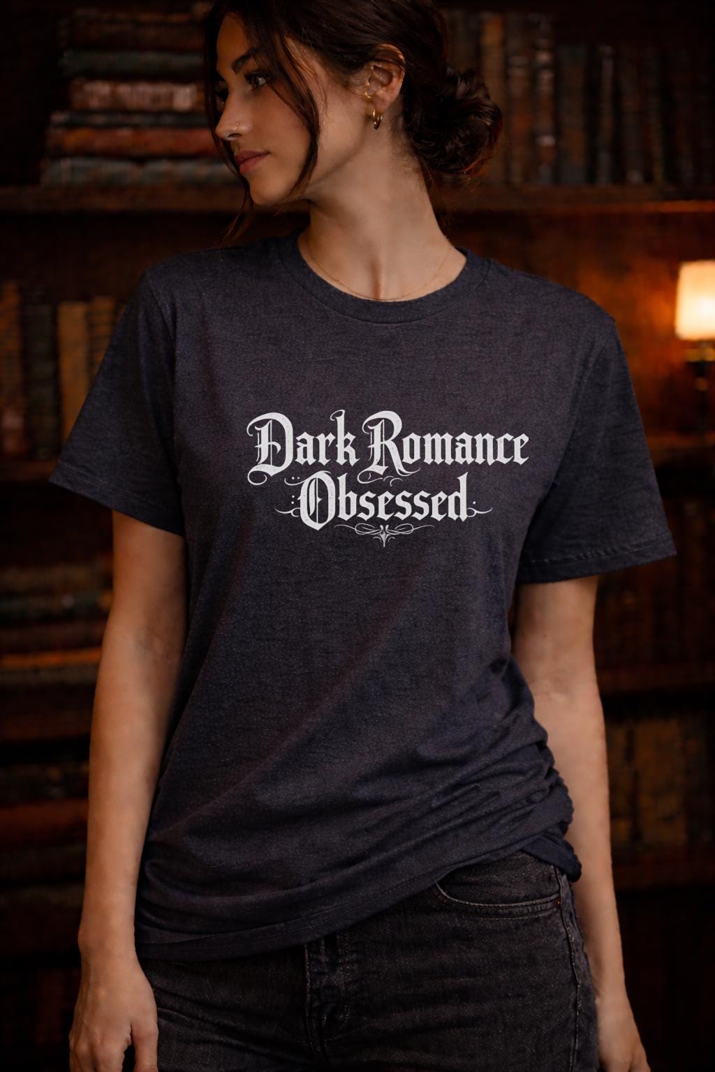 Dark Romance Obsessed Shirt, BookTok Reader Tee, Gothic Romance Book Shirt, Dark Academia Reader Gift, Book Lover Bella Canvas Tee