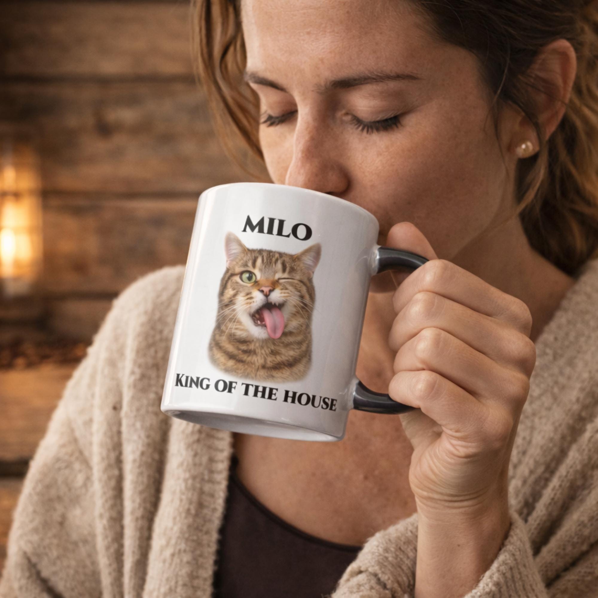 Funny Pet Face Mug, Custom Pet Photo Mug, Personalized Dog or Cat Mug, Upload Your Pet Picture Mug, Pet Lover Gift, 11oz Magic Mug (Front/Ba