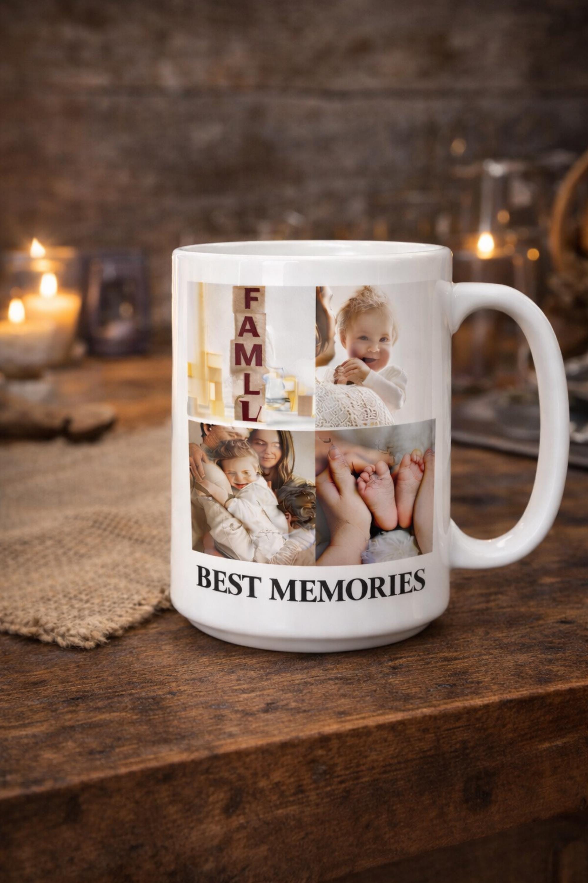 Custom Photo Collage Mug, Personalized Picture Coffee Mug, Family Photo Mug, Upload Your Photos Mug, Memory Mug Gift, Custom Picture Mug,Cer