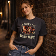 fantasy themed t-shirt with bold dragon design, ideal for booktok reader style