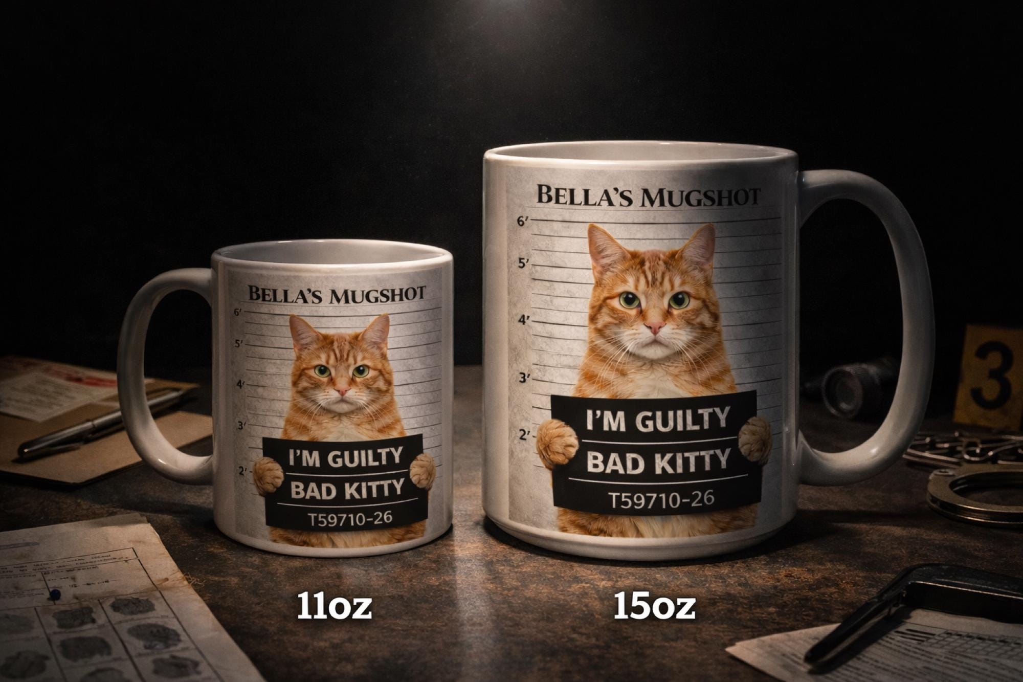 Custom Pet Mugshot Mug, Funny Pet Photo Mug, Personalized Dog or Cat Mug, Pet Crime Mug, Upload Pet Picture Mug, Funny Pet Gift, Ceramic Mug