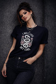 I Will Lose My Cool Shirt, Snake Dagger Tee, Dark Romance Aesthetic Shirt, Gothic Rose Graphic Tee, Alternative Fashion Top
