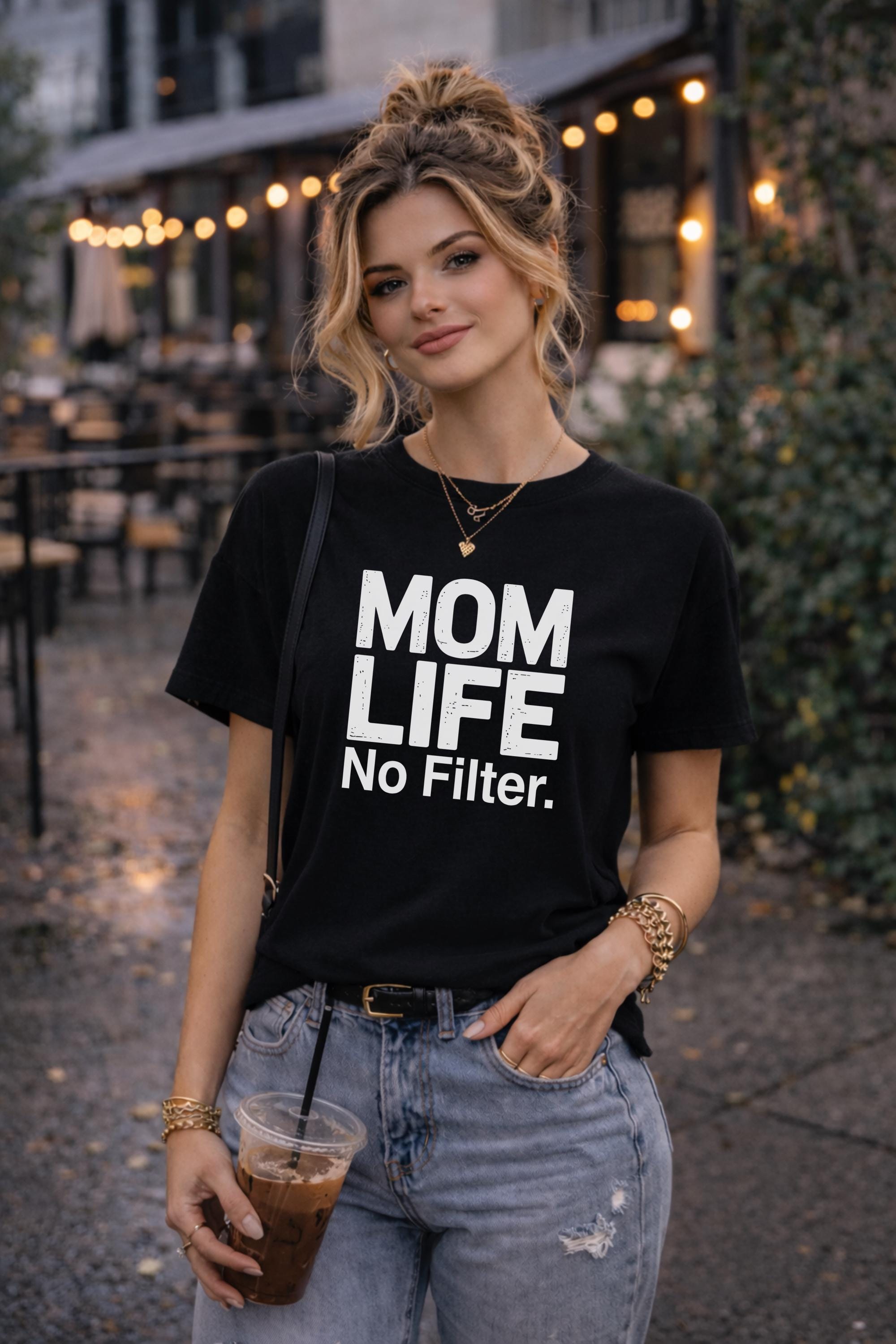 Mom Life Unfiltered Shirt, Tired Moms Club Tee, Funny Mom Shirt, Mom Life No Filter Graphic Tee, Gift for Mom, New Mom Humor Shirt