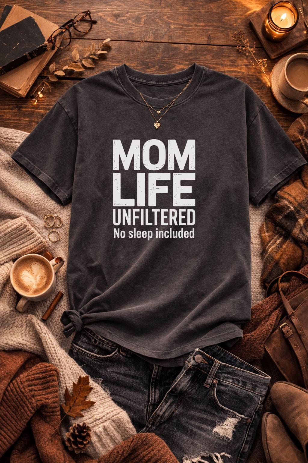 Mom Life Unfiltered Shirt, Tired Moms Club Tee, Funny Mom Shirt, Mom Life No Filter Graphic Tee, Gift for Mom, New Mom Humor Shirt