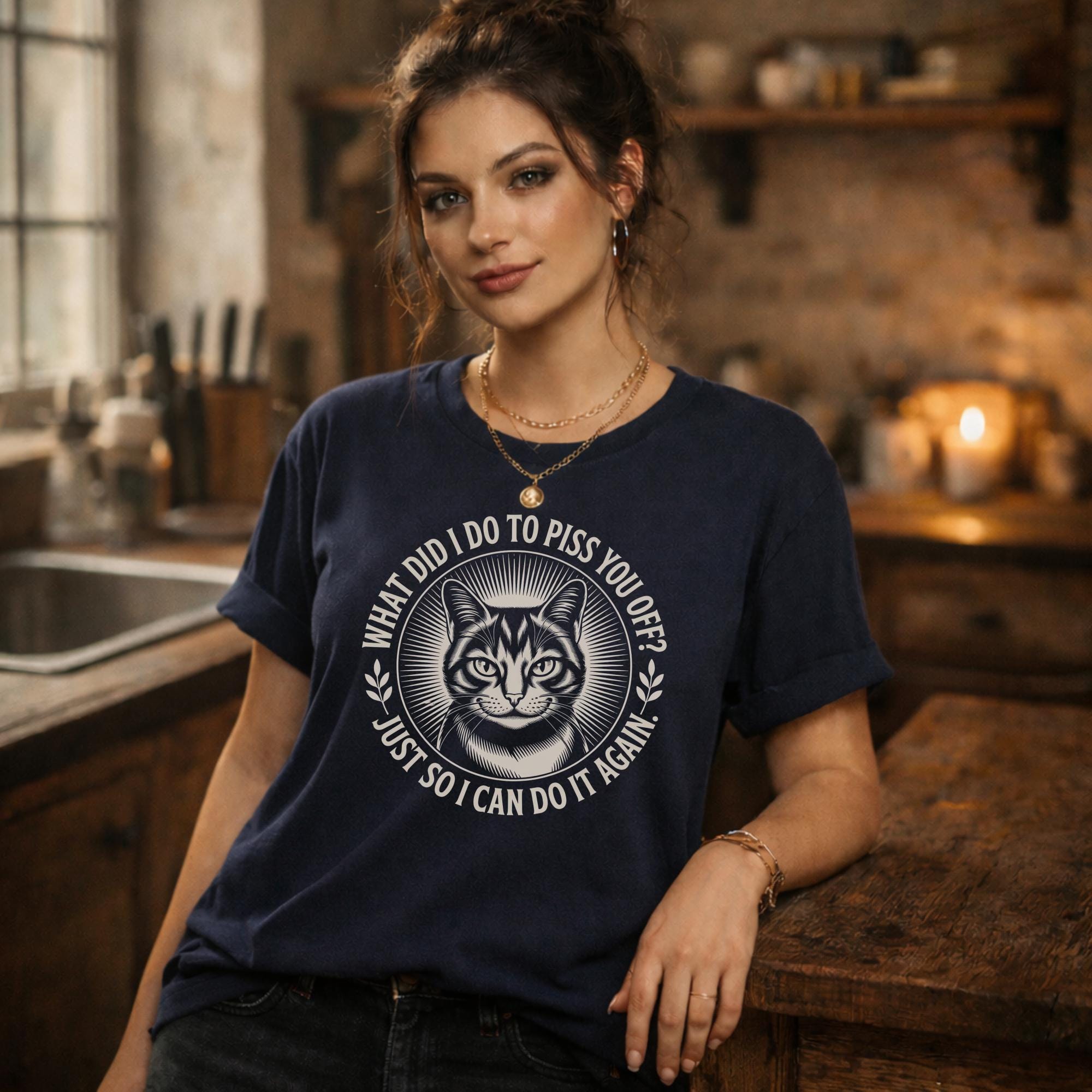 Funny Cat Shirt, Sarcastic Cat Lover Tee, What Did I Do To Piss You Off, Cat Humor Shirt, Rude Cat Tee, Cat Mom Gift, Humor T Shirt
