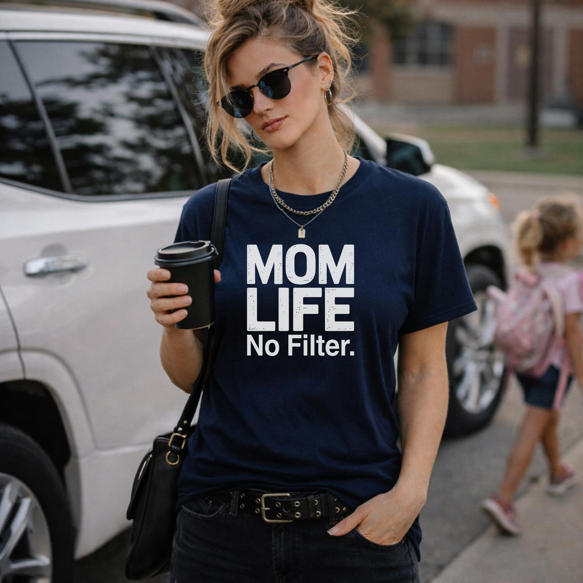 Mom Life Unfiltered Shirt, Tired Moms Club Tee, Funny Mom Shirt, Mom Life No Filter Graphic Tee, Gift for Mom, New Mom Humor Shirt