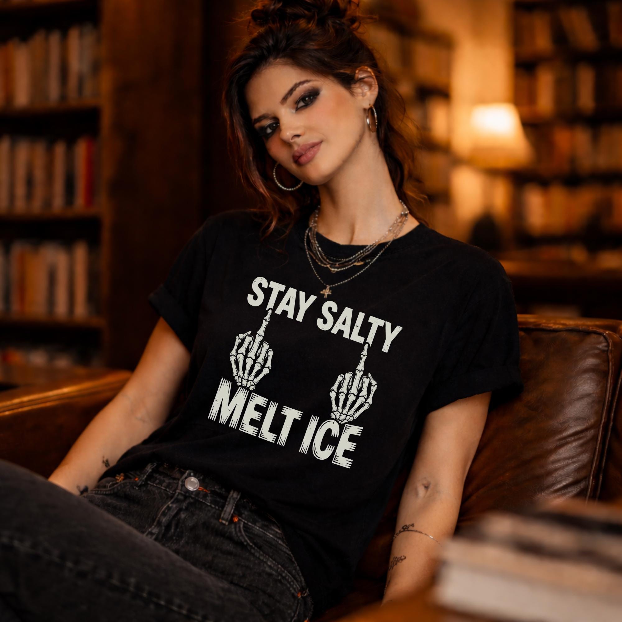 Sarcastic Graphic Tee, Stay Salty Melt Ice Shirt, Edgy Humor Shirt, Punk Aesthetic Tee, Rebel Statement Shirt, Comfort Colors T-Shirt