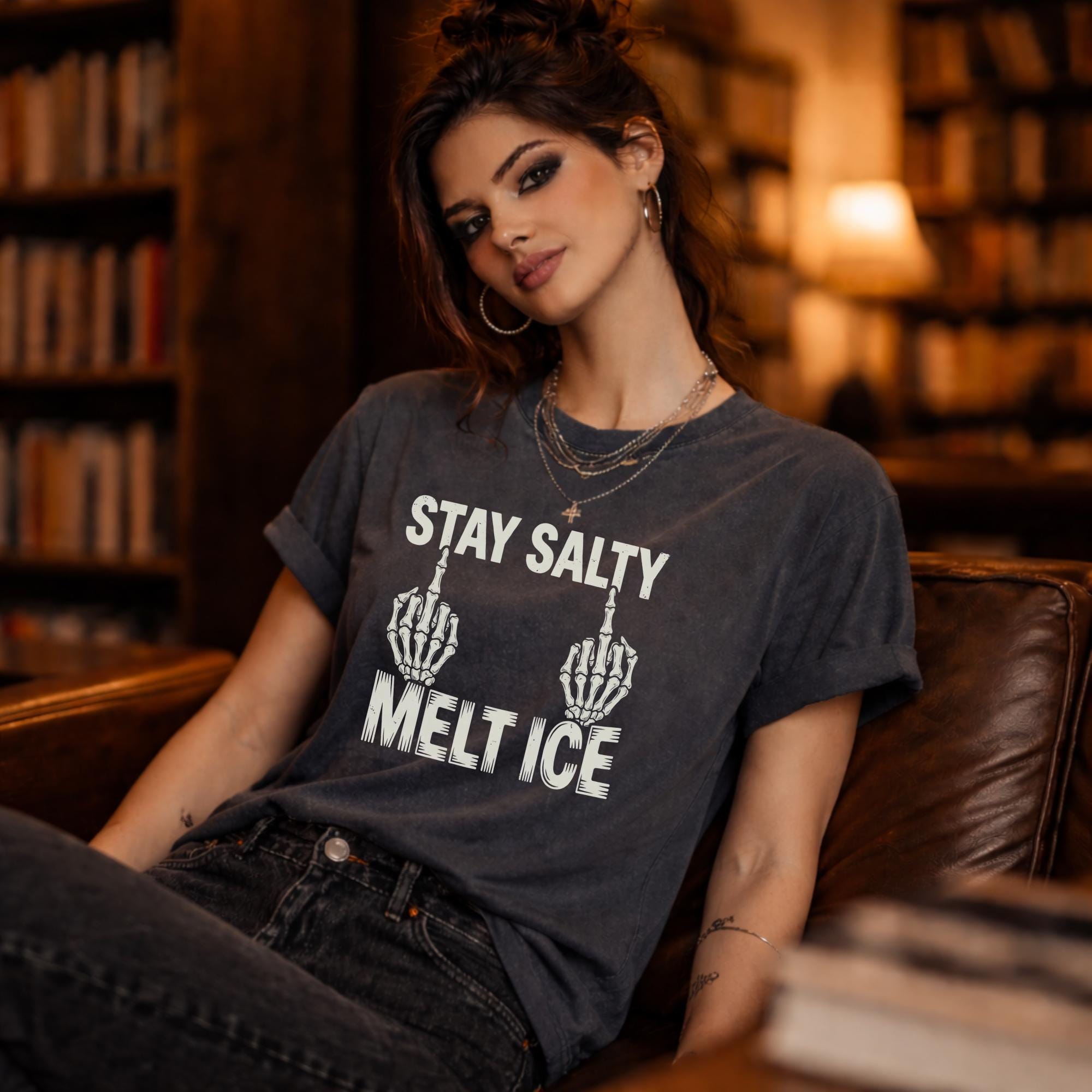 Sarcastic Graphic Tee, Stay Salty Melt Ice Shirt, Edgy Humor Shirt, Punk Aesthetic Tee, Rebel Statement Shirt, Comfort Colors T-Shirt