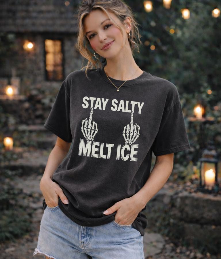 Sarcastic Graphic Tee, Stay Salty Melt Ice Shirt, Edgy Humor Shirt, Punk Aesthetic Tee, Rebel Statement Shirt, Comfort Colors T-Shirt