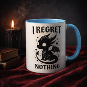 Gothic dragon coffee mug, funny sarcastic quote mug, dark aesthetic drinkware, edgy gift for book lovers and fantasy fans