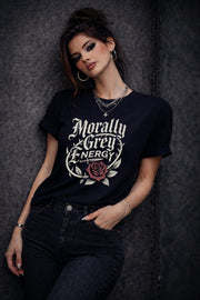 Morally Grey Energy Shirt, Dark Romance Shirt, Gothic Romance Tee, Booktok Reader Shirt, Dark Feminine Aesthetic Shirt, Romance Reader Gift
