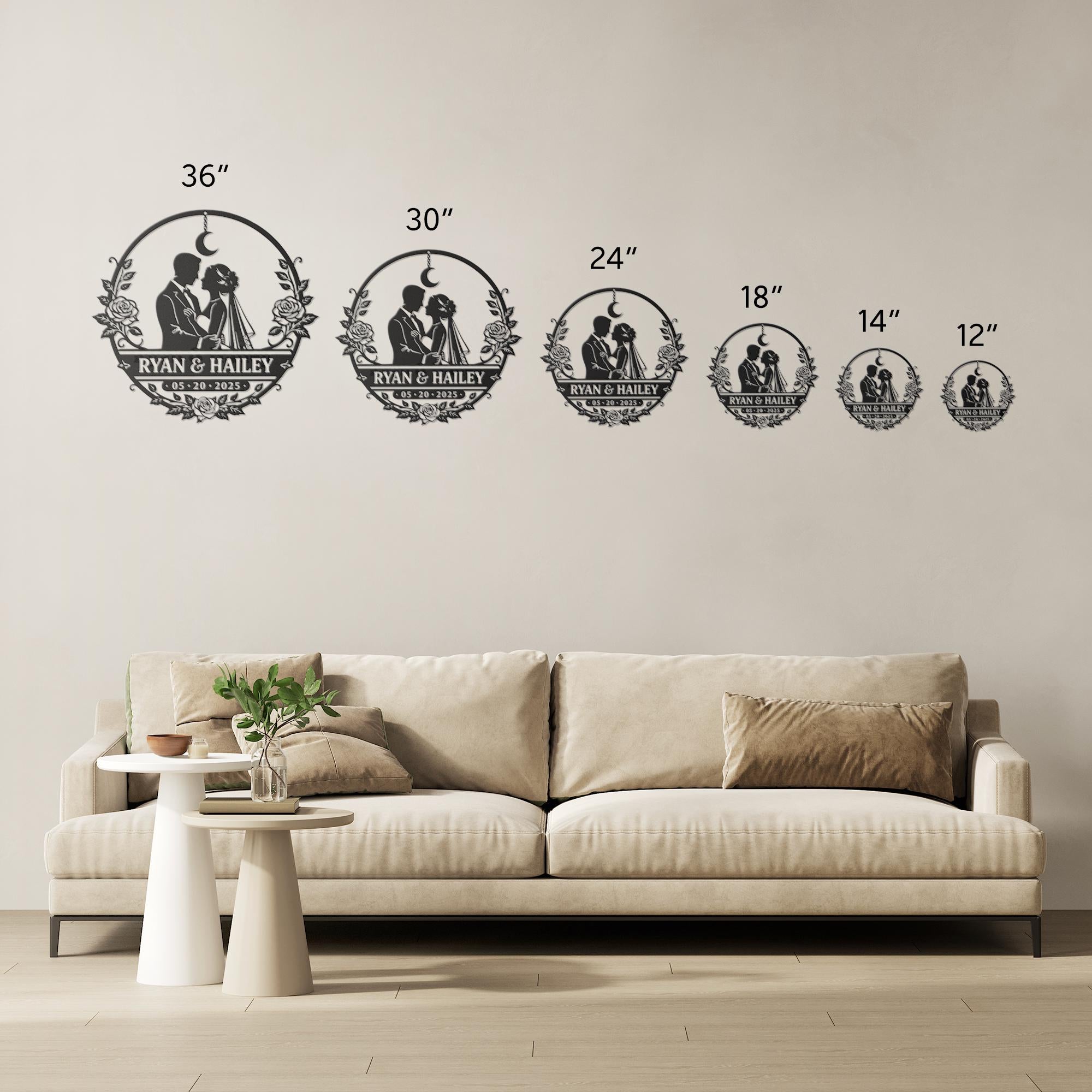 6 Sizes - 36", 30", 24", 18", 14", 12" *Selected size is based on the maximum height or width of the sign depending on physical orientation