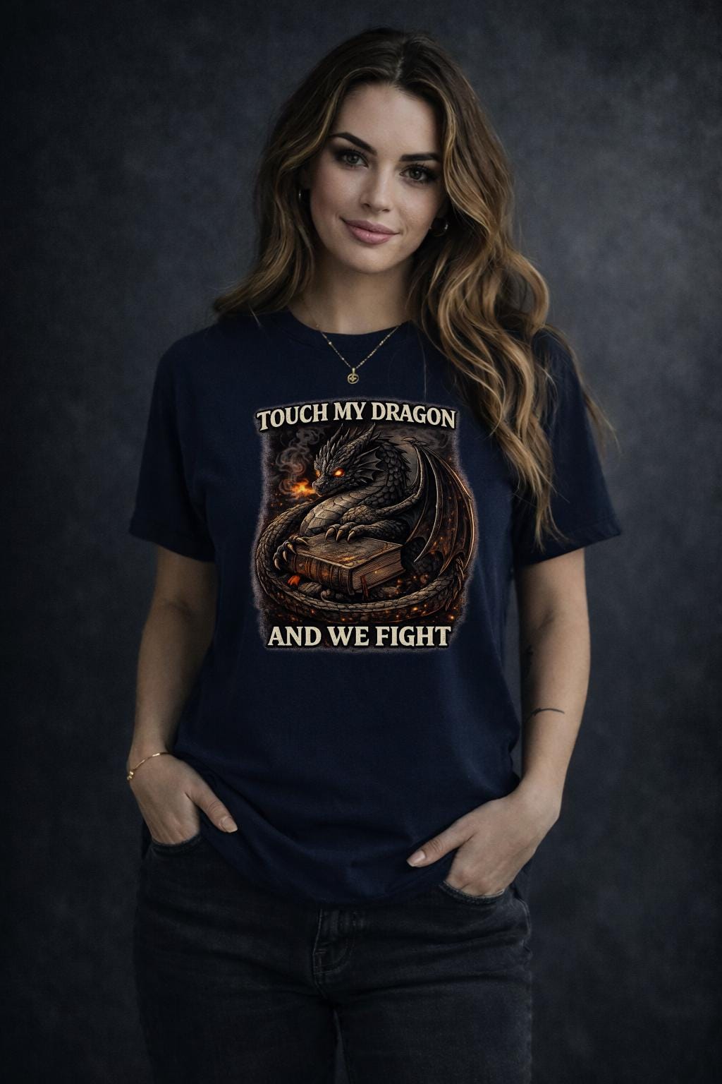 Touch My Dragon And We Fight Shirt, Funny Dragon Shirt, Fantasy Dragon Tee, Dragon Lover Shirt, Booktok Reader Tee, Fantasy Reader Gift