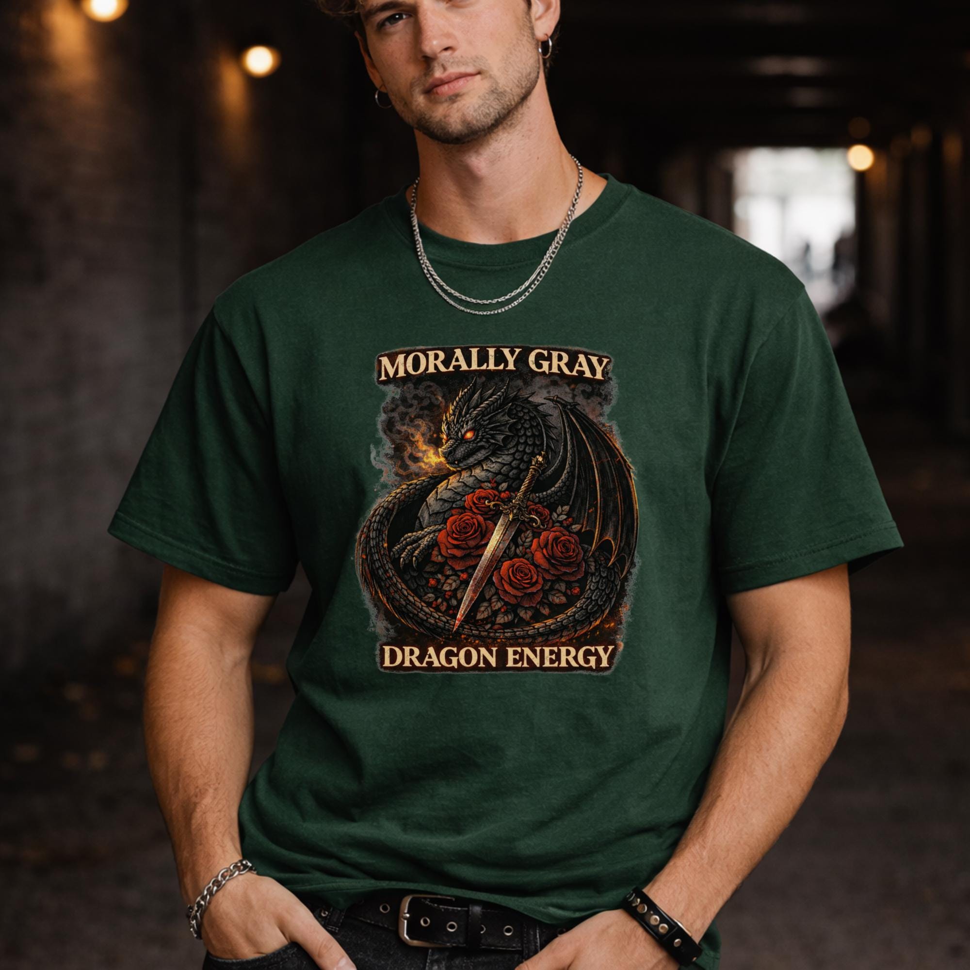 Morally Gray Dragon Energy Shirt, Dark Romance Dragon Tee, Fantasy Dragon Shirt, Booktok Reader Shirt, Dragon Lover Gift