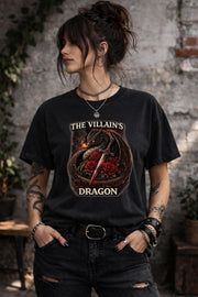 The Villain's Dragon Shirt, Dark Fantasy Dragon Tee, Villain Energy Shirt, Fantasy Dragon Shirt, Booktok Reader Tee, Dragon Lover Gift