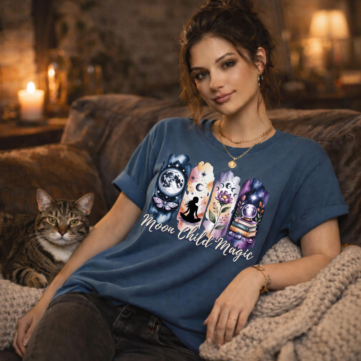 Moon Child Magic Shirt, Celestial Witchy Shirt, Moon Lover Tee, Mystic Astrology Shirt, Spiritual Boho Shirt, Tarot Moon Shirt